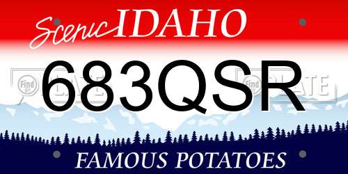 683QSR Idaho License Plate
