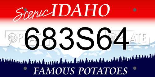 683S64 Idaho License Plate
