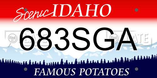683SGA Idaho License Plate