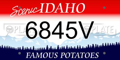 6845V Idaho License Plate