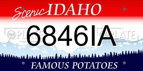 6846IA Idaho License Plate