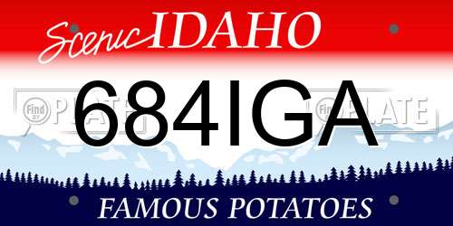 684IGA Idaho License Plate