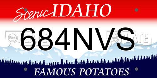684NVS Idaho License Plate