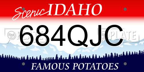 684QJC Idaho License Plate