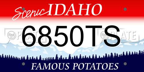 6850TS Idaho License Plate