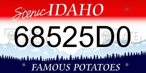 68525D0 Idaho License Plate