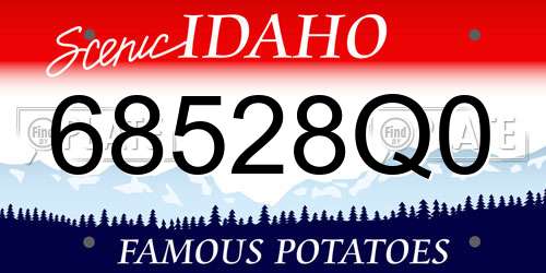 68528Q0 Idaho License Plate