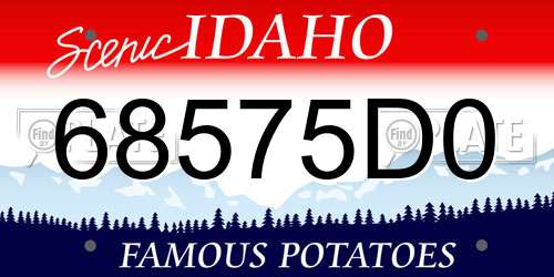 68575D0 Idaho License Plate