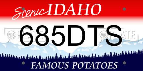 685DTS Idaho License Plate