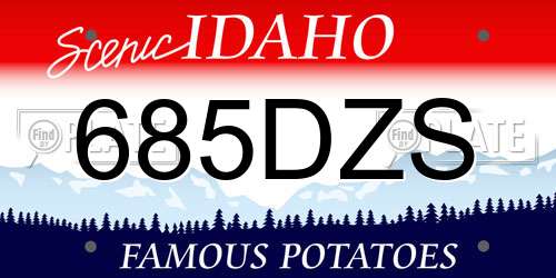 685DZS Idaho License Plate