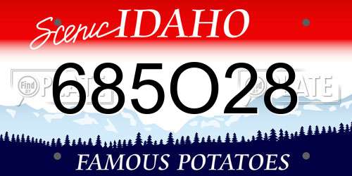 685O28 Idaho License Plate