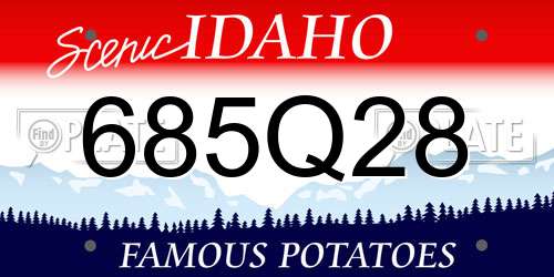 685Q28 Idaho License Plate