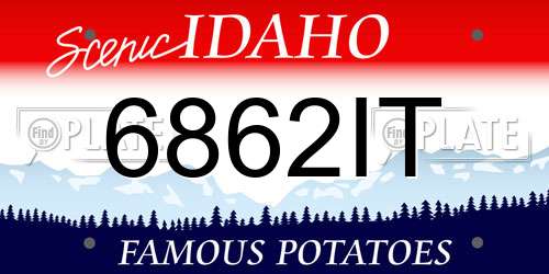 6862IT Idaho License Plate