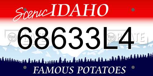 68633L4 Idaho License Plate