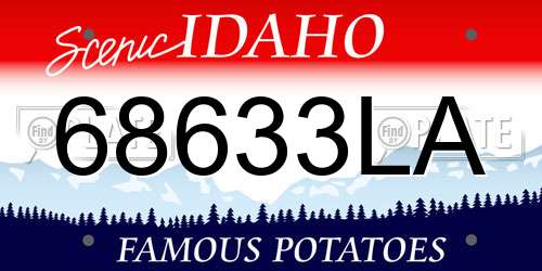 68633LA Idaho License Plate