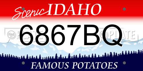 6867BQ Idaho License Plate