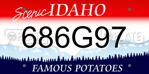 686G97 Idaho License Plate