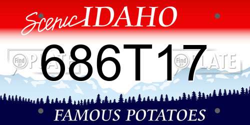 686T17 Idaho License Plate