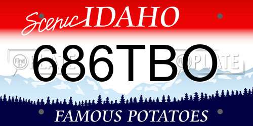 686TBO Idaho License Plate