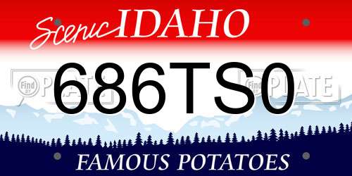 686TS0 Idaho License Plate