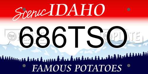 686TSO Idaho License Plate