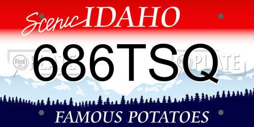 686TSQ Idaho License Plate