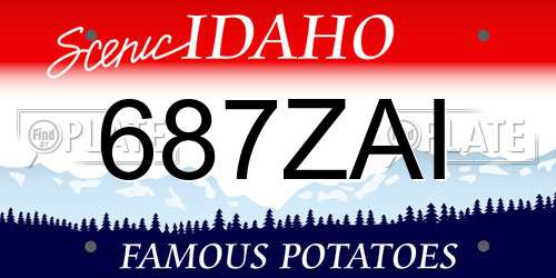 687ZAI Idaho License Plate