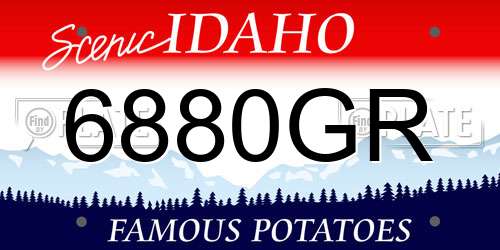 6880GR Idaho License Plate