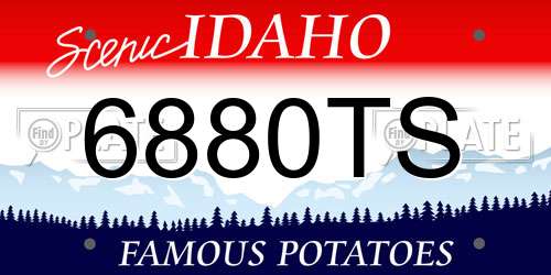 6880TS Idaho License Plate
