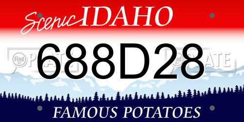 688D28 Idaho License Plate