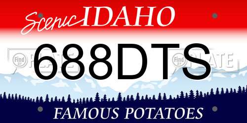 688DTS Idaho License Plate