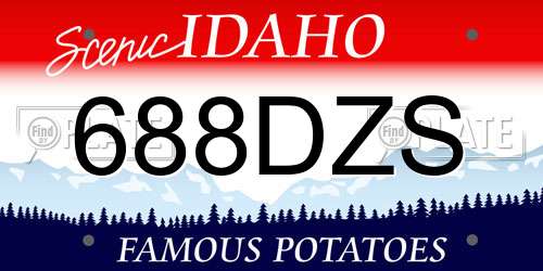 688DZS Idaho License Plate