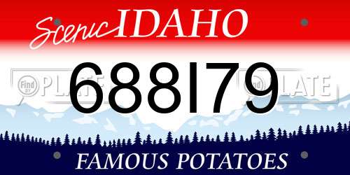 688I79 Idaho License Plate