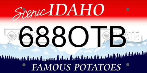 688OTB Idaho License Plate