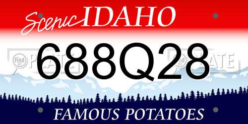 688Q28 Idaho License Plate