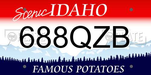 688QZB Idaho License Plate