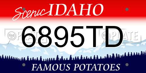 6895TD Idaho License Plate