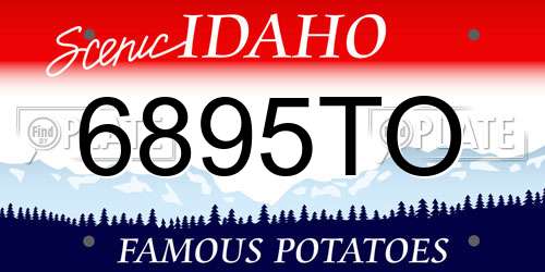 6895TO Idaho License Plate