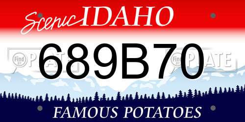 689B70 Idaho License Plate