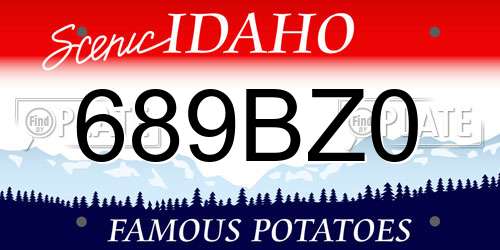 689BZ0 Idaho License Plate