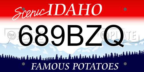 689BZQ Idaho License Plate