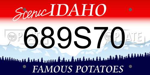 689S70 Idaho License Plate