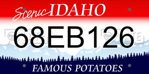 68EB126 Idaho License Plate