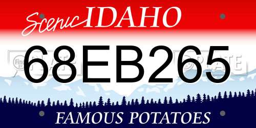 68EB265 Idaho License Plate