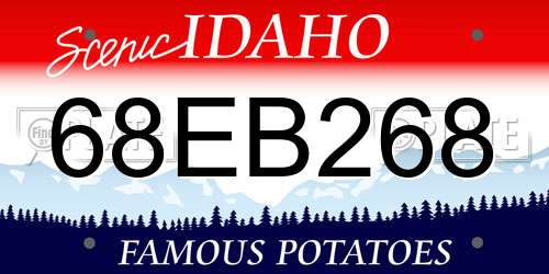 68EB268 Idaho License Plate