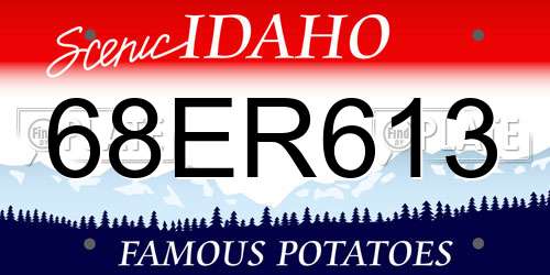68ER613 Idaho License Plate