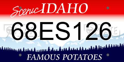 68ES126 Idaho License Plate