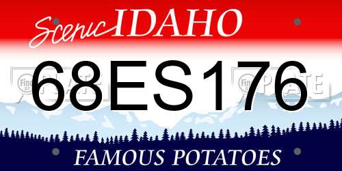 68ES176 Idaho License Plate