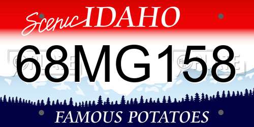 68MG158 Idaho License Plate