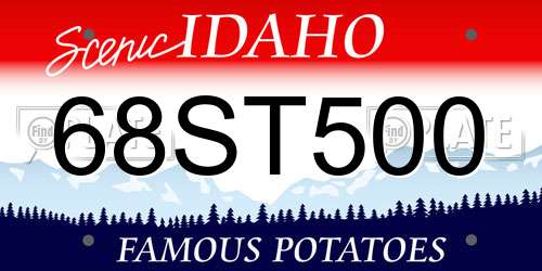 68ST500 Idaho License Plate